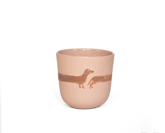 Tasse teckel rose