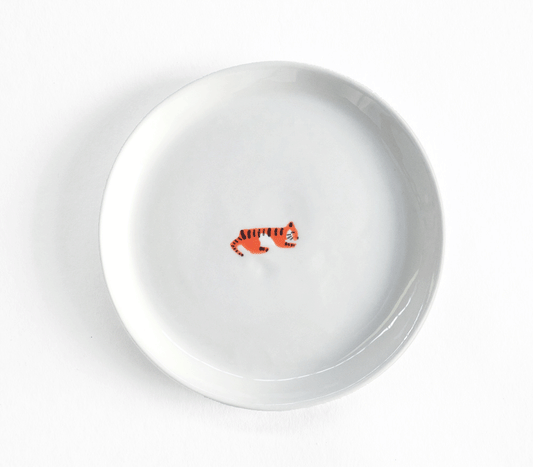 Petite assiette tigre qui dort