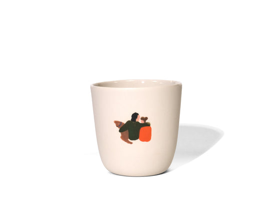 Tasse blanche famille